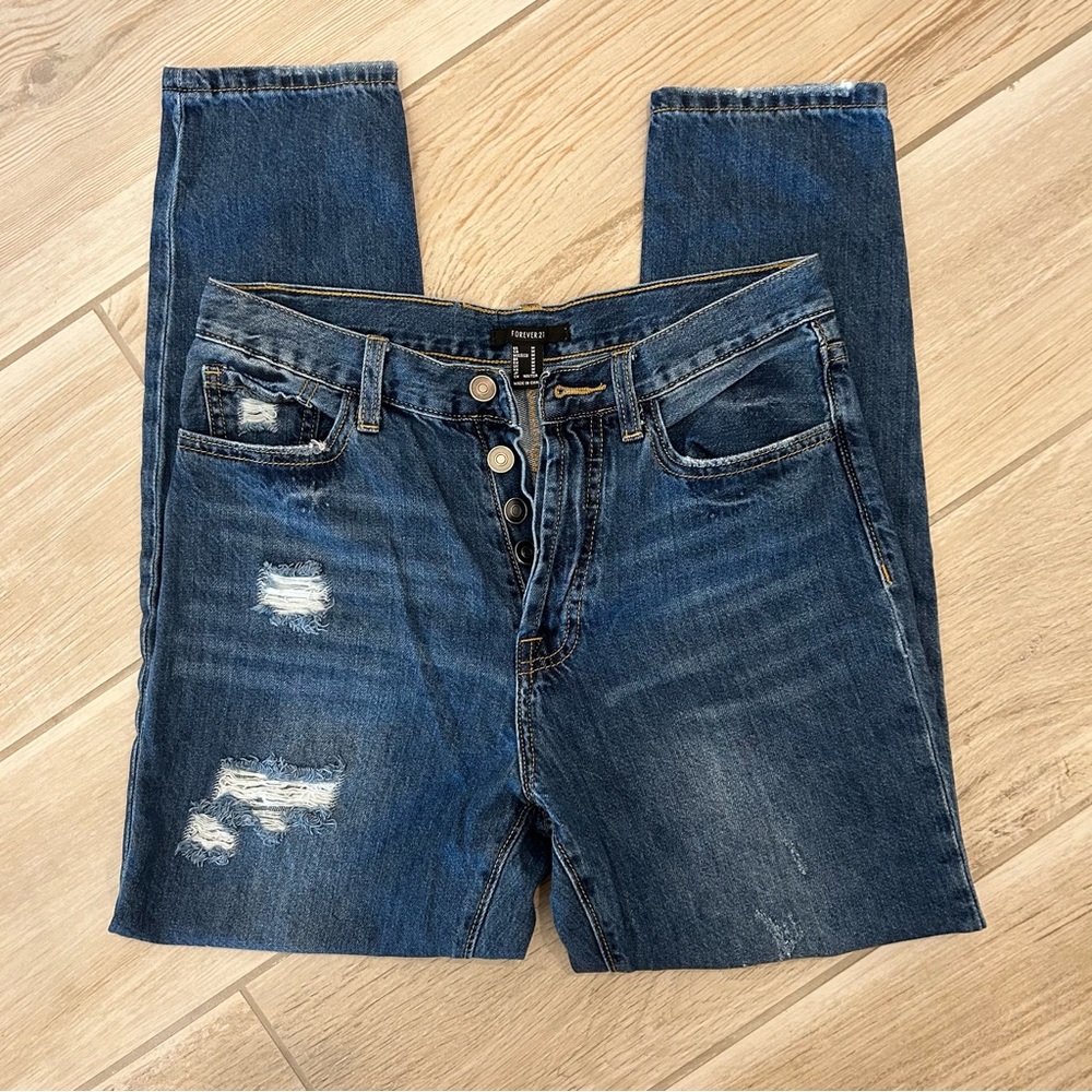 Distressed Denim Jeans